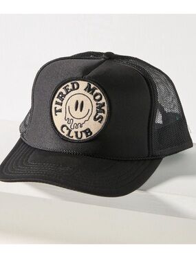 Anthropologie Friday Feelin Black “Tired Moms”Truck Hat